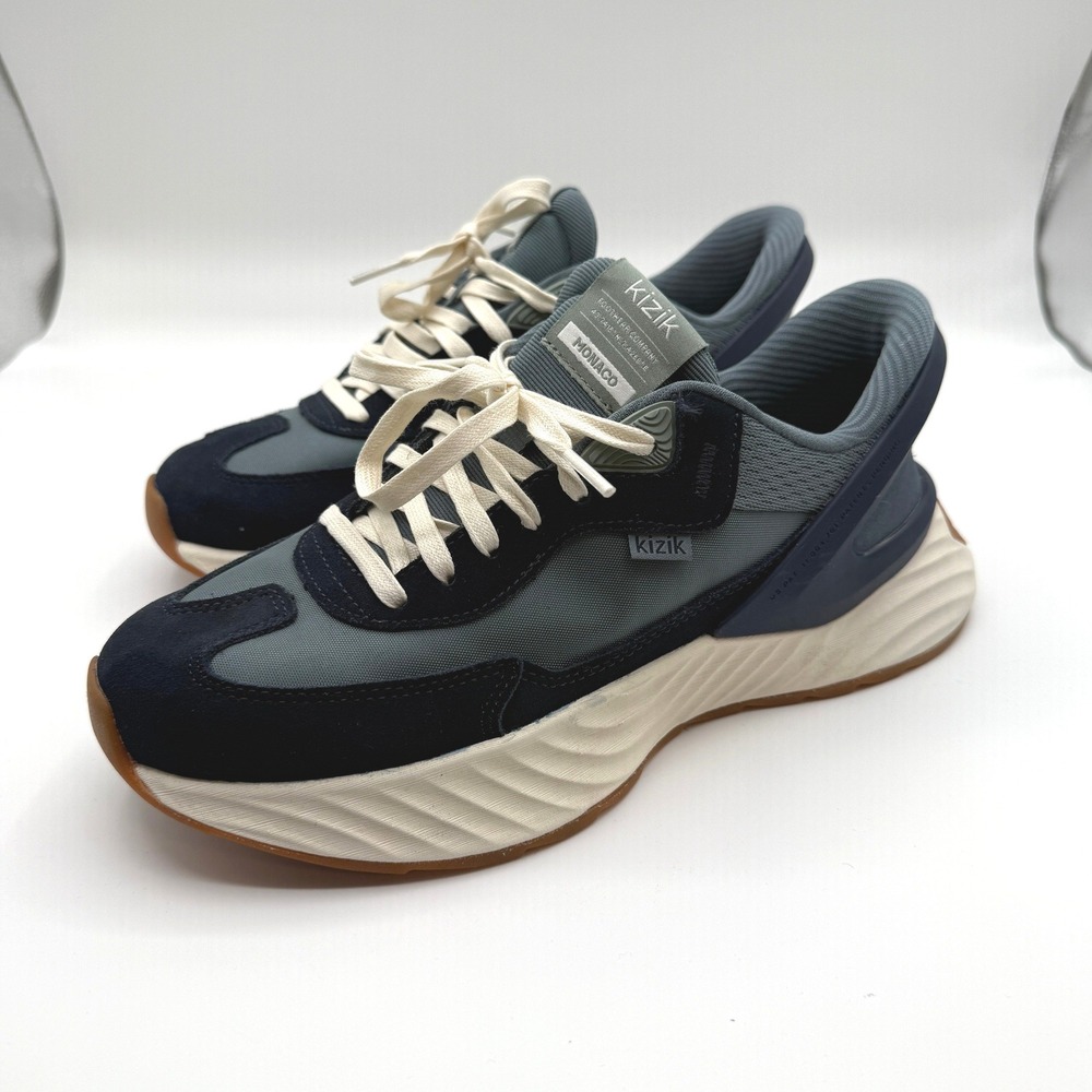 Kizik Monaco Sneakers Women 9 Blue Platform Slip On Walking Casual Shoes